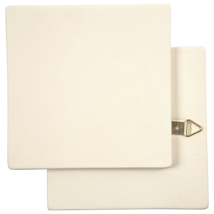 Płytka kaflowa biała z haczykiem do dekoracji / kwadrat 13 x 13 cm | Artmie