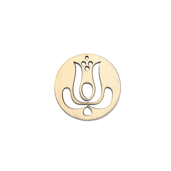 Półfabrykaty drewniane do wyrobu biżuterii - Ornament - 1 szt | Artmie