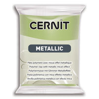 Masa polimerowa CERNIT Metallic 56 g – złota zielona