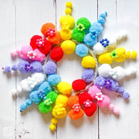 Pompony akrylowe, 1 cm - 120 sztuk | Różne kolory | Artmie