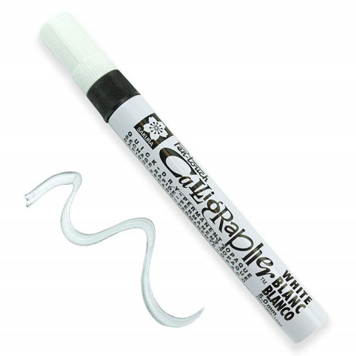 Pisak Pen-touch Calligrapher M 5.0 mm – biel