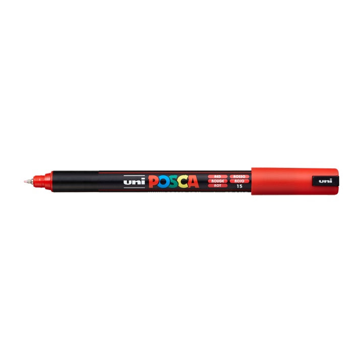 Marker UNI POSCA PC-1MR 0.7 mm – czerwona (15)