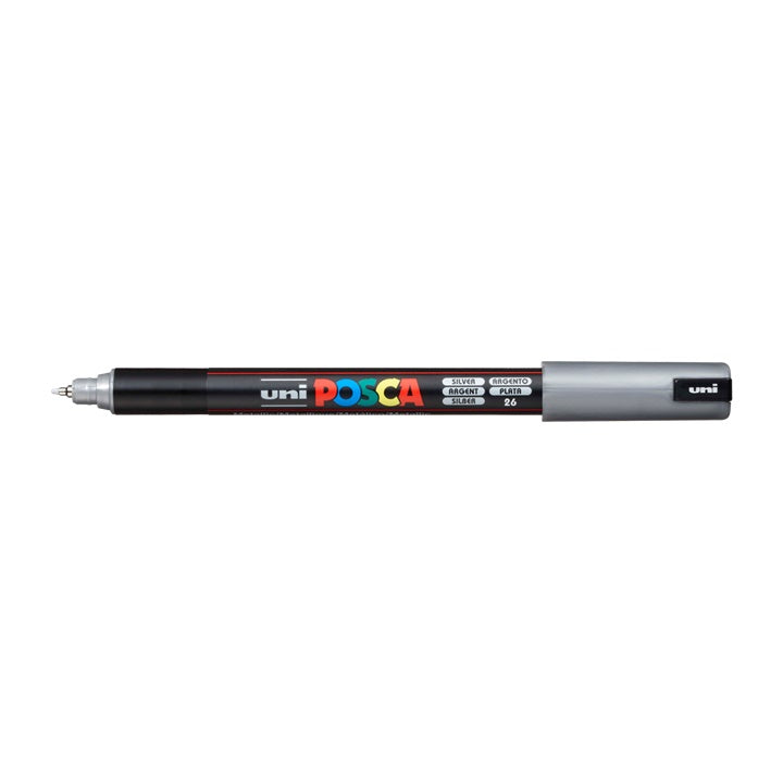 Marker UNI POSCA PC-1MR 0.7 mm – srebrna (26)