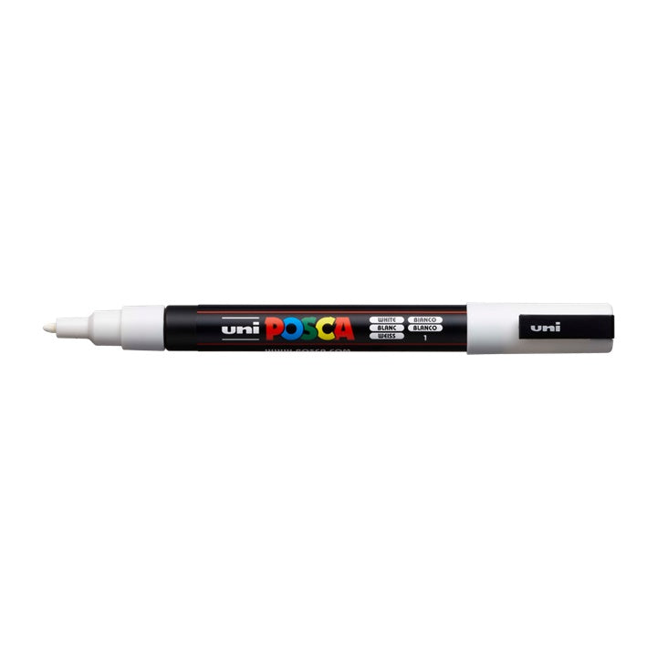 Pisak UNI POSCA PC-3M 0.9 - 1.3 mm – biel (1)