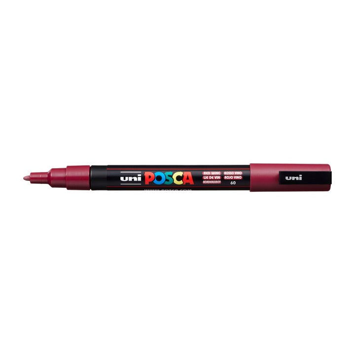 Pisak UNI POSCA PC-3M 0.9 - 1.3 mm – bordowa (60)