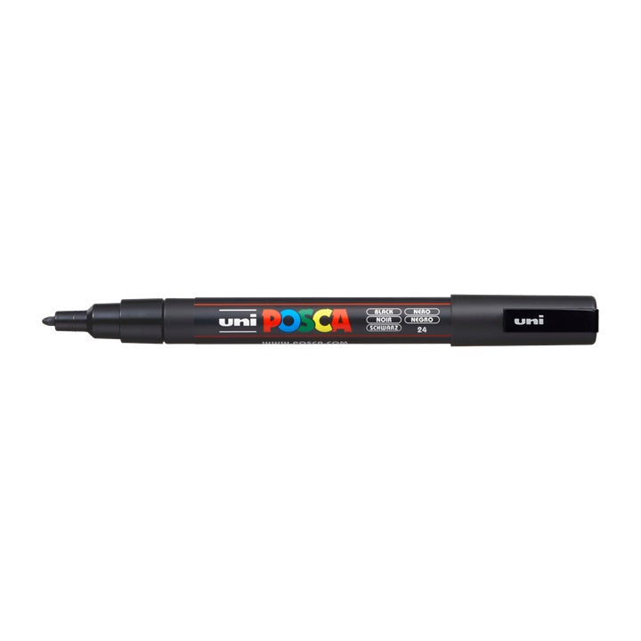 Pisak UNI POSCA PC-3M 0.9 - 1.3 mm – czarna (24)
