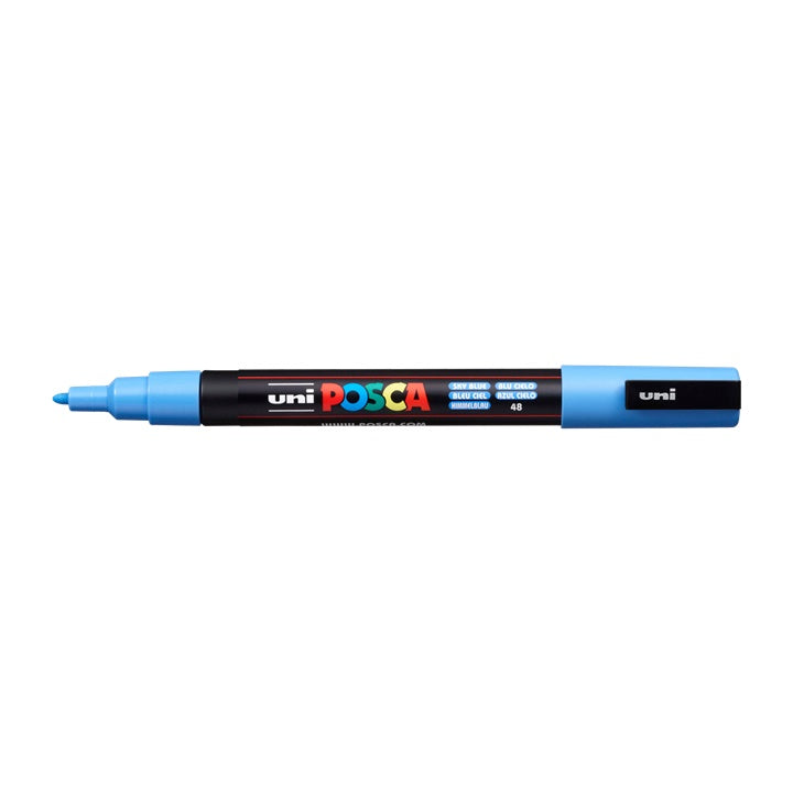 Pisak UNI POSCA PC-3M 0.9 - 1.3 mm – błękitna (48)