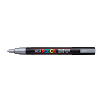 Pisak UNI POSCA PC-3M 0.9 - 1.3 mm – srebrna (26)