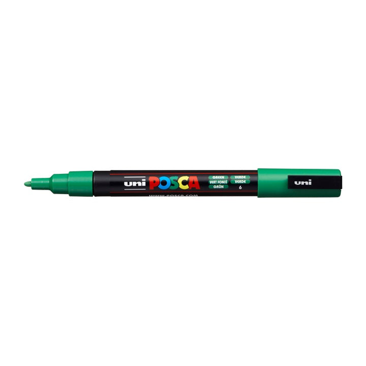 Pisak UNI POSCA PC-3M 0.9 - 1.3 mm – zielona (6)