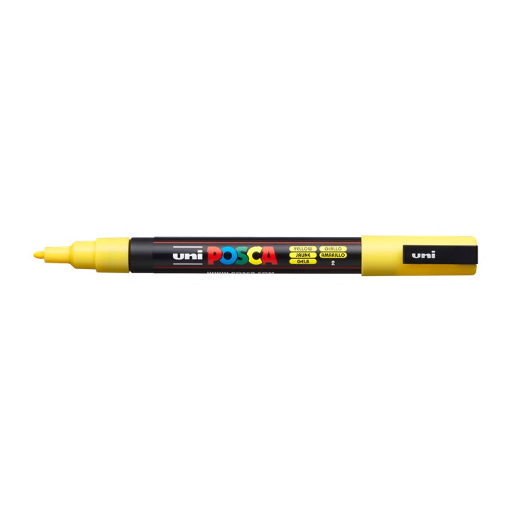 Pisak UNI POSCA PC-3M 0.9 - 1.3 mm – żółta (2)