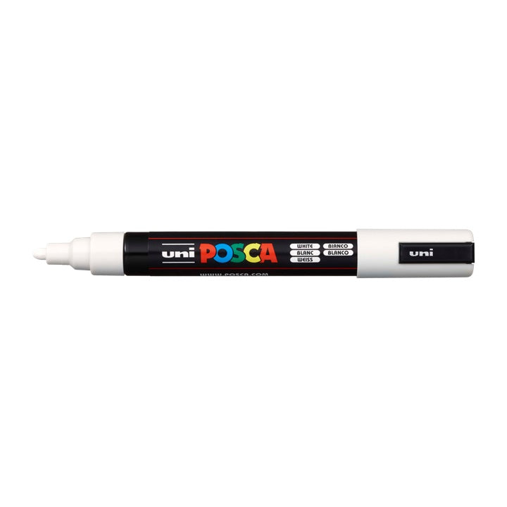 Marker UNI POSCA PC-5M 1.8 - 2.5 mm – biel (1)