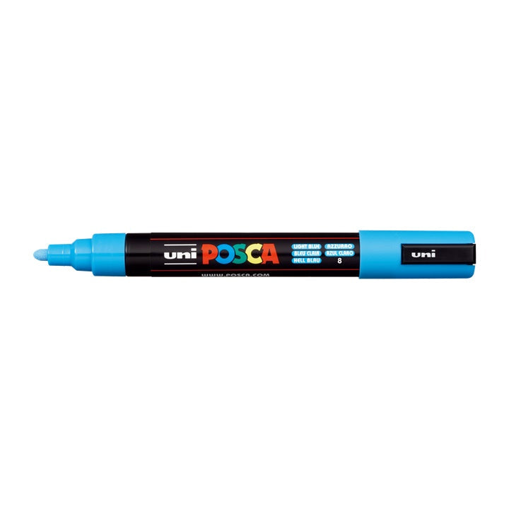 Marker UNI POSCA PC-5M 1.8 - 2.5 mm – jasnoniebieska (8)