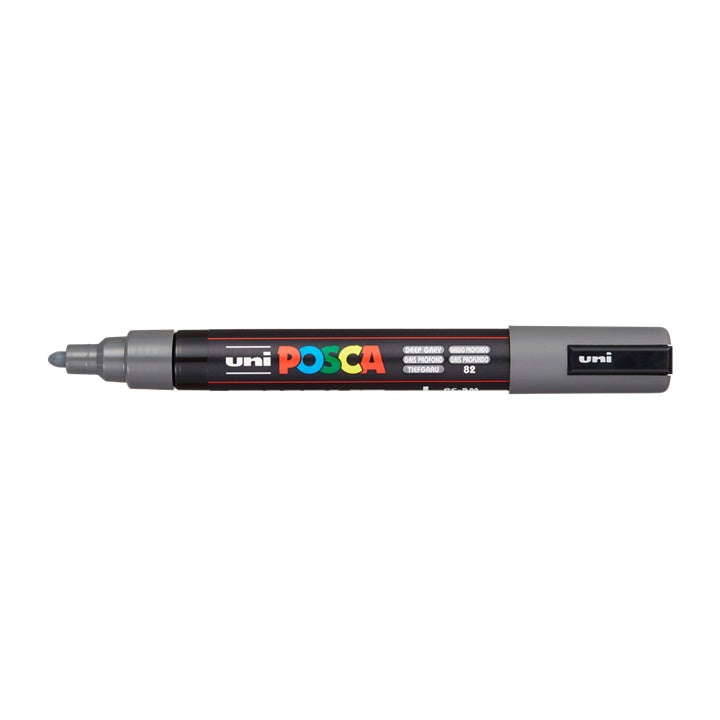 Marker UNI POSCA PC-5M 1.8 - 2.5 mm – ciemnoszara (82)