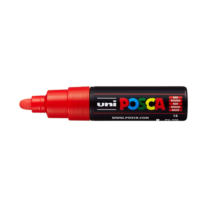 Marker UNI POSCA PC-7M 4.5 - 5.5 mm – czerwona (15)