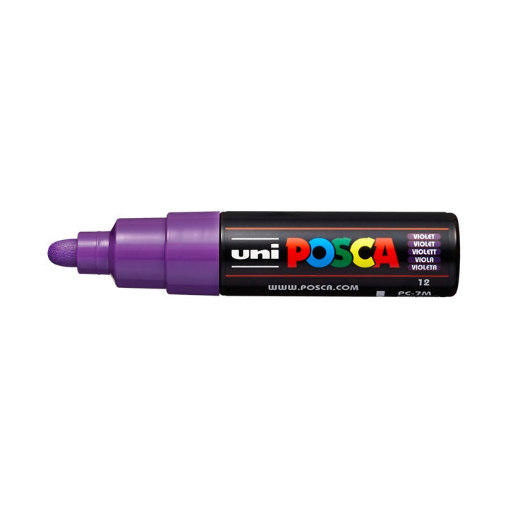 Marker UNI POSCA PC-7M 4.5 - 5.5 mm – fioletowa (12)