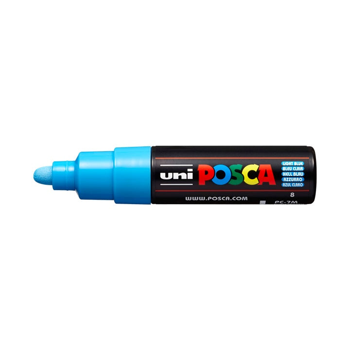 Marker UNI POSCA PC-7M 4.5 - 5.5 mm – jasnoniebieska (8)