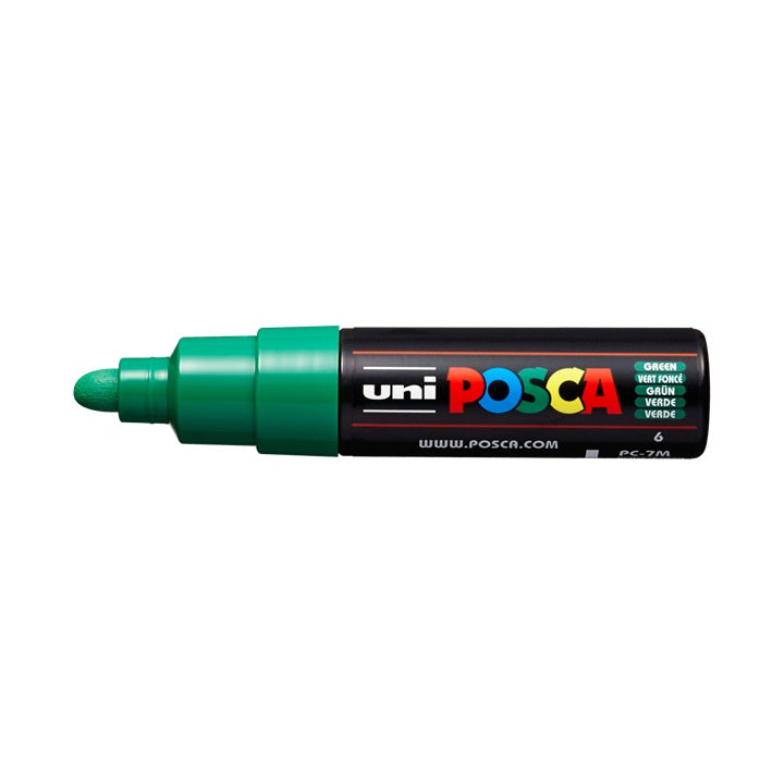 Marker UNI POSCA PC-7M 4.5 - 5.5 mm – zielona (6)