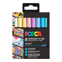 Posca zestaw markerów kolory pastelowe (8 szt.)
