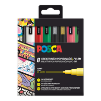 Posca zestaw markerów PC-3M CHRISTMAS 0,9 - 1,3 mm - 8 szt.