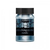 Pasta pękająca metallic Pentart 100 ml – srebrna niebieska