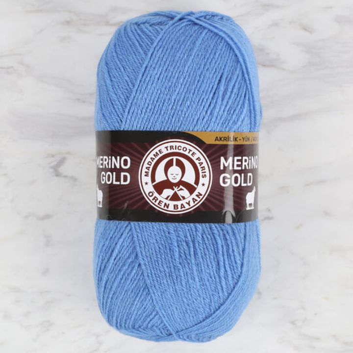 Włóczka Madame Tricote Paris Merino Gold 100 g – 16 niebieska