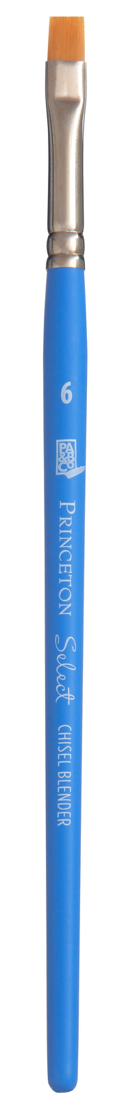 Płaski pędzel artystyczny PRINCETON Select Chisel Blender z krótkim trzonkiem – 6