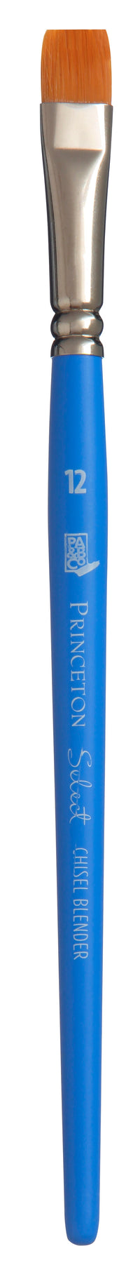 Płaski pędzel artystyczny PRINCETON Select Chisel Blender z krótkim trzonkiem – 12