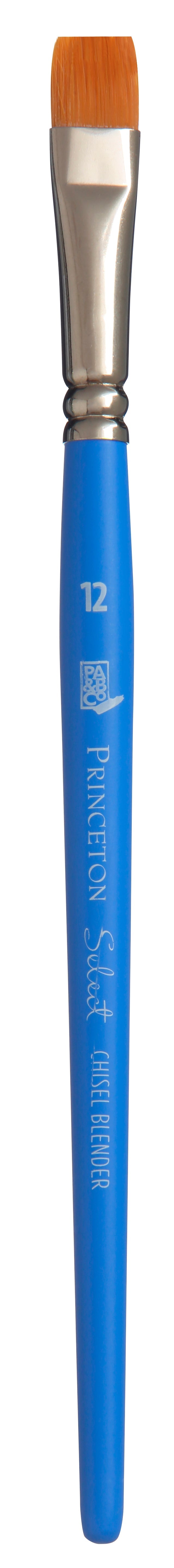 Płaski pędzel artystyczny PRINCETON Select Chisel Blender z krótkim trzonkiem – 12