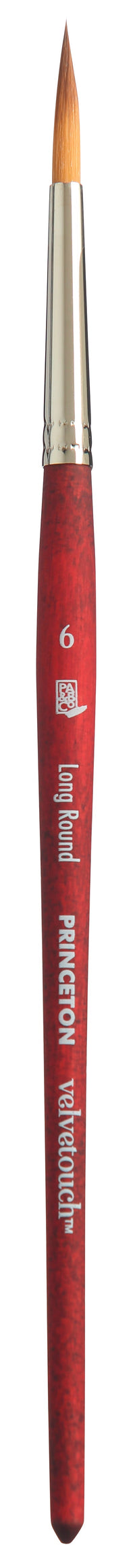 PRINCETON Velvetouch uniwersalny pędzel okrągły Long Round z krótką rączką – 6