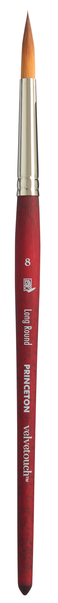 PRINCETON Velvetouch uniwersalny pędzel okrągły Long Round z krótką rączką – 8