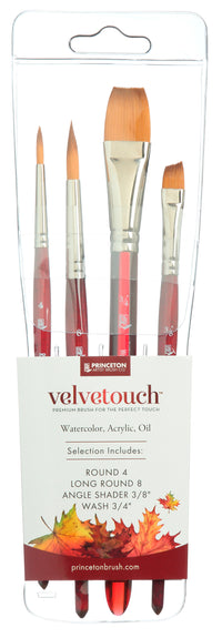 Zestaw uniwersalnych pędzli PRINCETON Velvetouch – 4 szt.