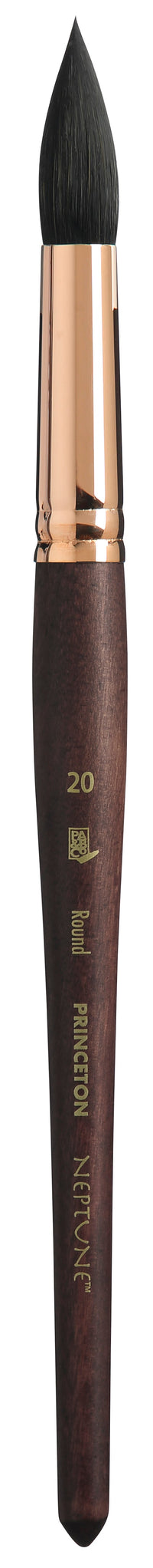 Okrągły pędzel do akwareli PRINCETON Neptune syntetyczna wiewiórka z krótkim trzonkiem – 20
