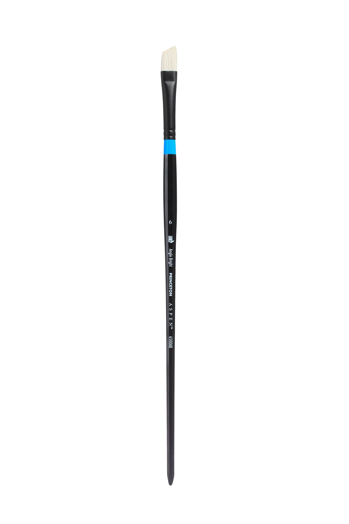 Pędzel artystyczny skośny PRINCETON Aspen Angle Bright z długim trzonkiem – 6