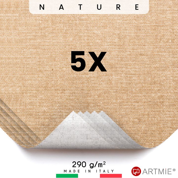 Próbki płótna malarskiego ARTMIE Nature - 5 szt. | różne wymiary | Artmie