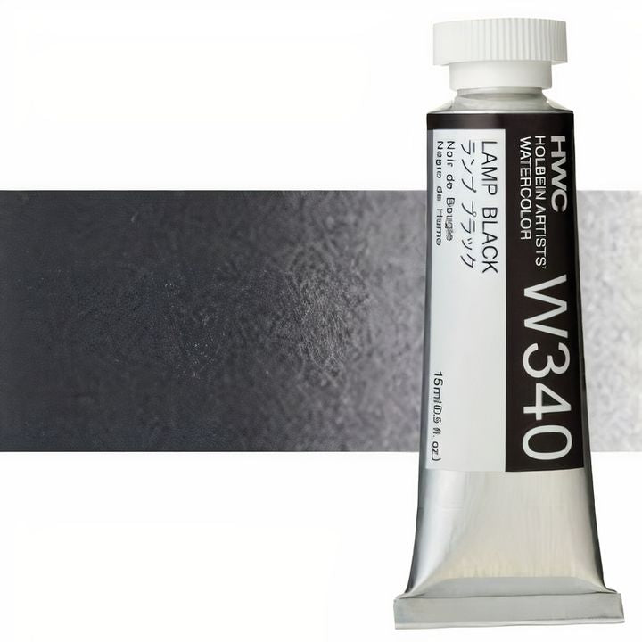 Profesjonalne farby akwarelowe Holbein Artists 15 ml – lamp czarna