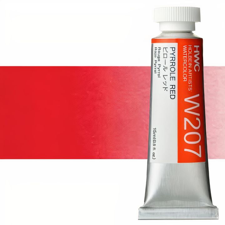 Profesjonalne farby akwarelowe Holbein Artists 15 ml – Pyrrole czerwona