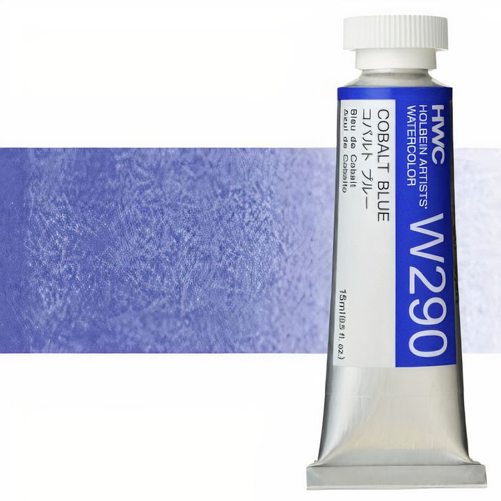 Profesjonalne farby akwarelowe Holbein Artists 15 ml – kobaltowy niebieski