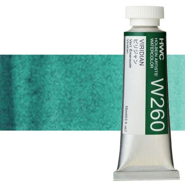 Profesjonalne farby akwarelowe Holbein Artists 15 ml – viridian