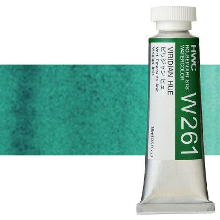 Profesjonalne farby akwarelowe Holbein Artists 15 ml – viridian hue