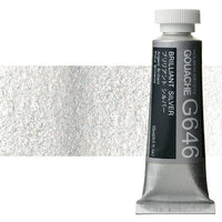 Profesjonalne farby gwaszowe Holbein Artists 15 ml – błyszcząca srebrna
