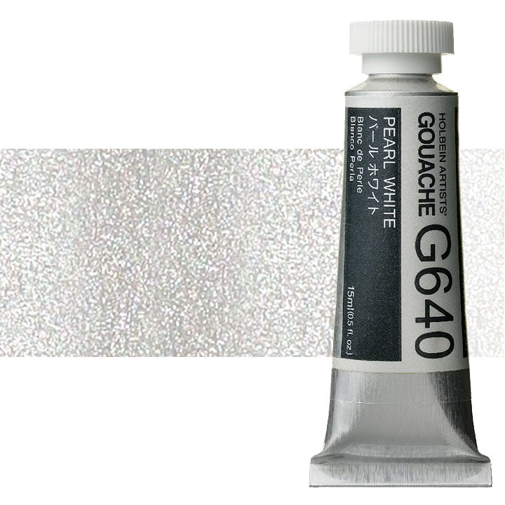 Profesjonalne farby gwaszowe Holbein Artists 15 ml – perłowa biała