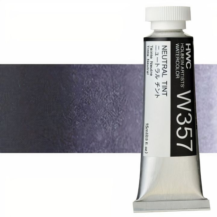 Profesjonalne farby akwarelowe Holbein Artists 15 ml | odcienie bieli i czerni | Artmie