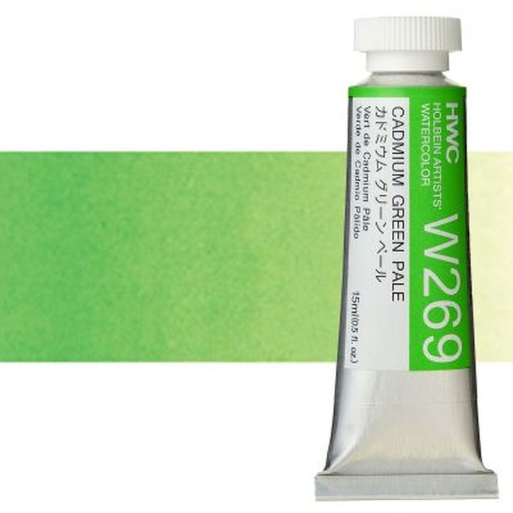 Profesjonalne farby akwarelowe Holbein Artists 15 ml | odcienie zieleni | Artmie