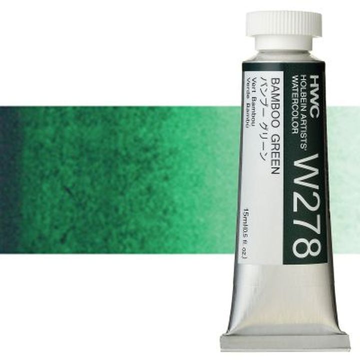 Profesjonalne farby akwarelowe Holbein Artists 15 ml | odcienie zieleni | Artmie
