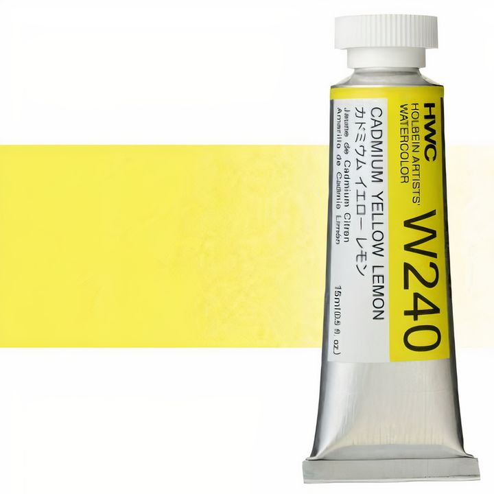 Profesjonalne farby akwarelowe Holbein Artists 15 ml | odcienie żółte | Artmie