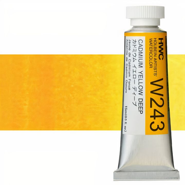 Profesjonalne farby akwarelowe Holbein Artists 15 ml | odcienie żółte | Artmie