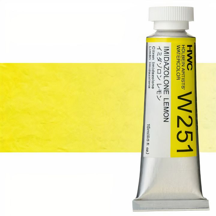 Profesjonalne farby akwarelowe Holbein Artists 15 ml | odcienie żółte | Artmie