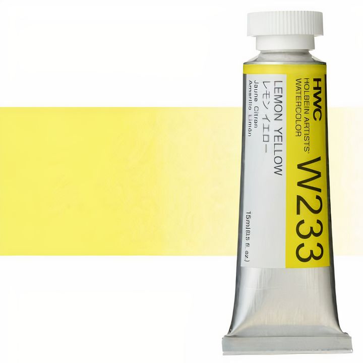 Profesjonalne farby akwarelowe Holbein Artists 15 ml | odcienie żółte | Artmie