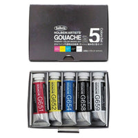 Profesjonalne farby gwaszowe Holbein Artists - zestaw podstawowy 5 x 15 ml | Artmie