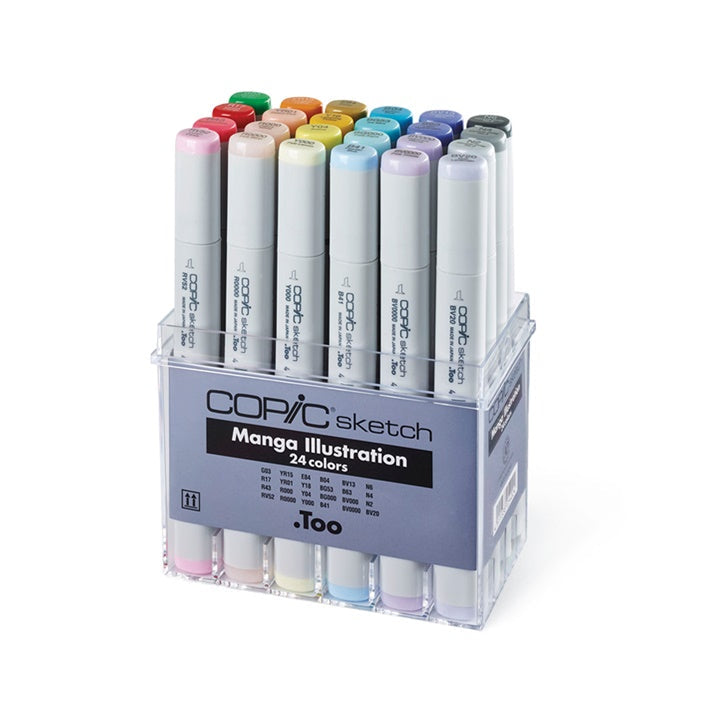 Profesjonalne markery COPIC Manga Illustration 24 szt. | Artmie